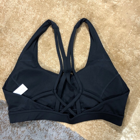 Women’s Black Workout Sports Bra, Size Medium - Picture 3 of 7